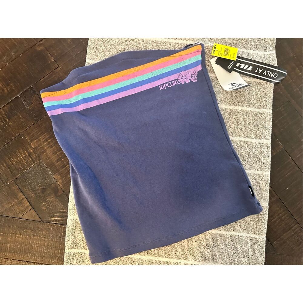 Rip Curl Navy Blue Pull on Tube Top Size Large 14 New
